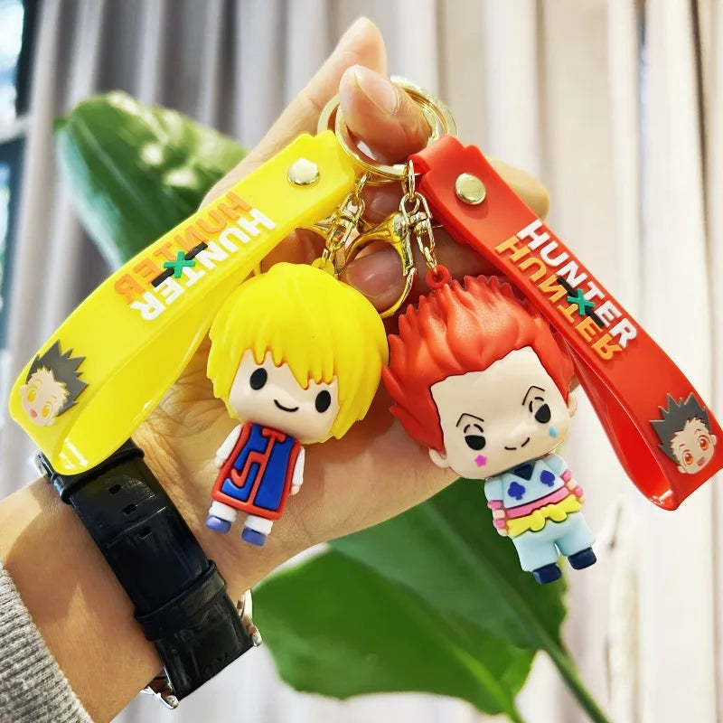 Anime Hunter X Hunter Keychain Silicone Figure Car Keychains Key Chain Pendant Keyring Accessories Holder Bag Jewelry Gifts