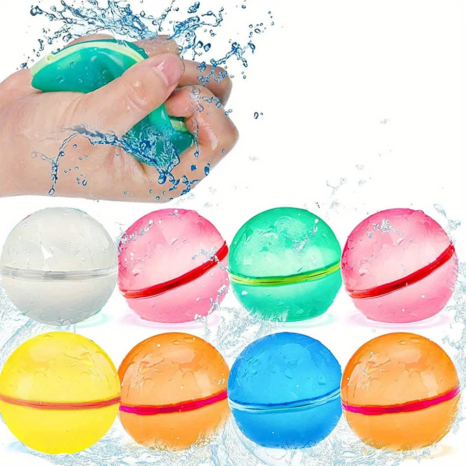 Reusable Water Balloons Magnetic Quick Fill Water Balloon Refillable Self Sealing Water Bomb Splash Balls for Kids Swimming Pool