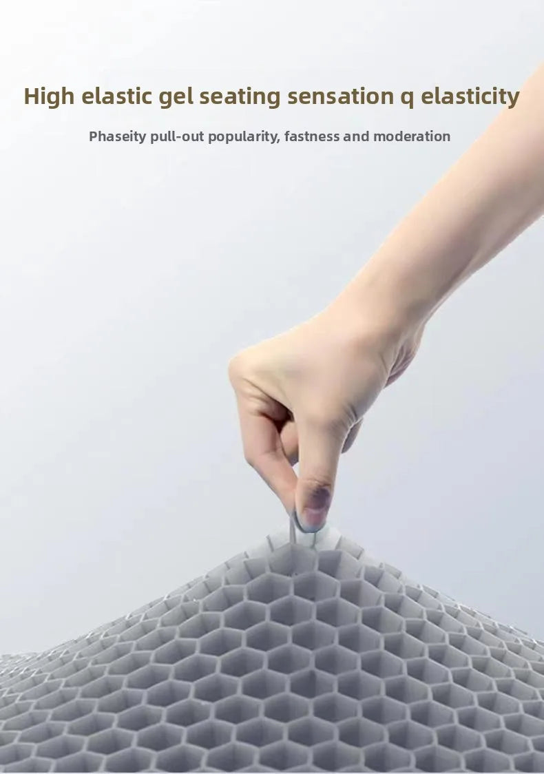 Latex cushion summer honeycomb gel seat cushion truck single piece silicone ventilated cool breathable office fart cushion
