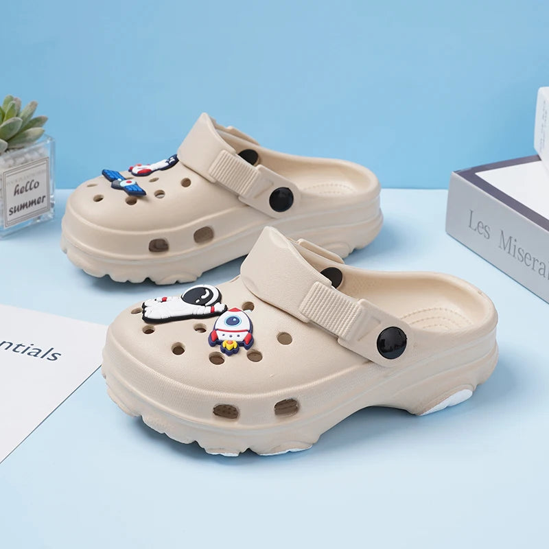 New Summer Sandals 3-15 Years Children's Slippers Baby Girls Shoes Non-Slip Clogs Cartoon Cute Infant Girls Sandals Boys Shoes