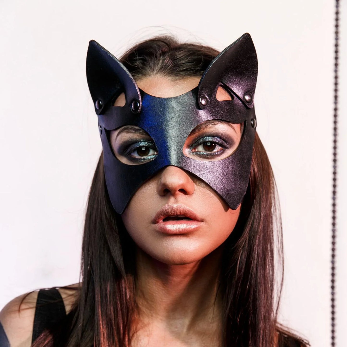 Women Sexy Mask Half Eyes Fox Cosplay Face Cat Faux Leather Masks Halloween Party Erotic Masquerade Adult Sex Toys Accessories