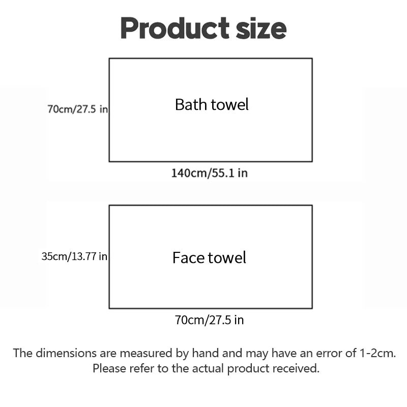 Thickened Absorbent Quick Drying Bath Towel Beach Towel Soft Face Towels Bathroom Men Women's Household Use For Home For couples