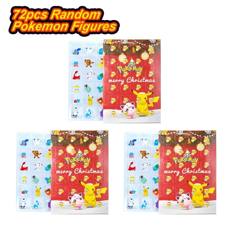 Pokemon Figure Christmas Halloween Advent Calendar Gifts Kawaii Pikachu Anime Figural Action 24Pcs Set Model Kid Toys