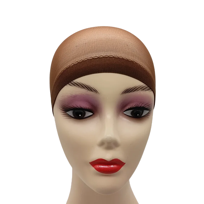 24pcs/Bag Top Stocking Wig Cap Hair Net For Weave Hair Wig Nets Black Brown Stretch Mesh Wig Cap For Making Wigs