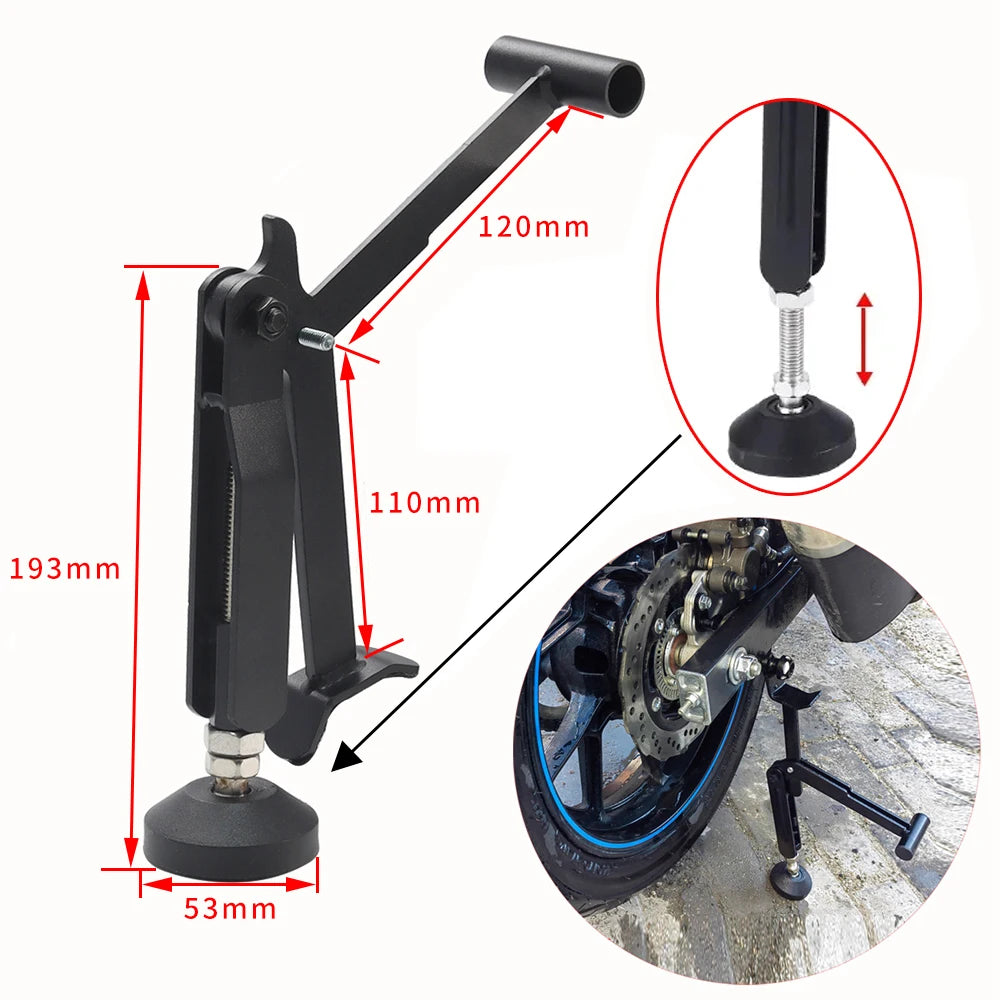 BLALION Motorcycle Stand Labor Saving Wheel Lifter Support Frame Foldable Heavy Lift Stand Stable Crane Frame For Most Dirt Bike