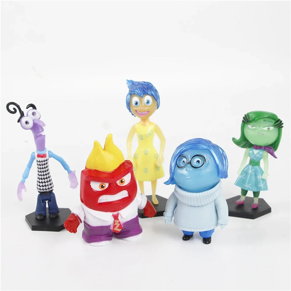 5/6pcs Disney Inside Out Kids Toy Figure Sadness Joy Anger Action Doll Toy Cake Decorative Desk Ornament Kid Birthday Gift