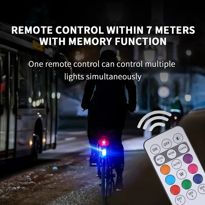 BLALION Car Motorcycle RGB Strobe Lights 8 Colors LED Flash Position Wireless Light Aircraft Airplane Helicopter Warning Lights