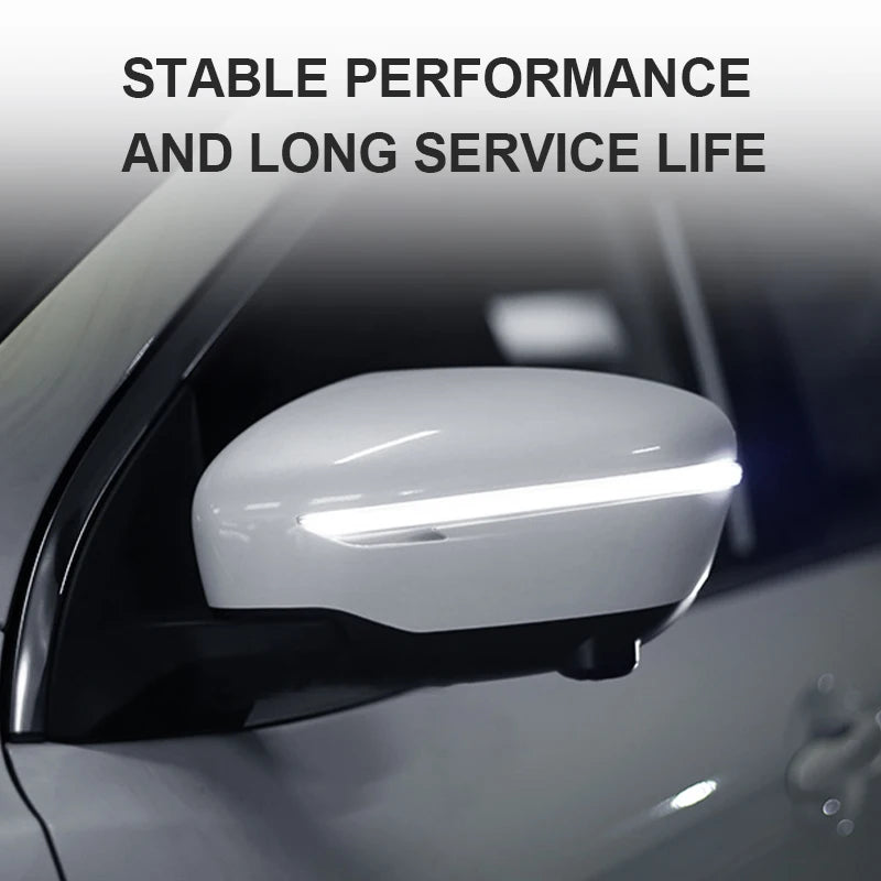 BLALION Car Rearview Mirror Turn Signal Light Running Light Steering Flow Light Start Scanning DRL Light Conversion Light Strip
