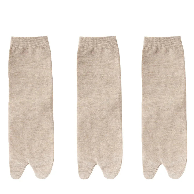 Japanese Men And Women's Summer Fiber Double Fingered Socks Flip-flops Sandals Split Breathable Independent Harajuku Fun Socks