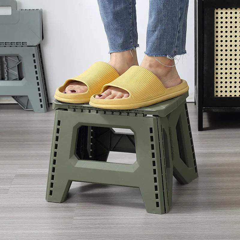 Folding stool, kindergarten low thickened maza stool, outdoor camping chair, household portable stall small bench