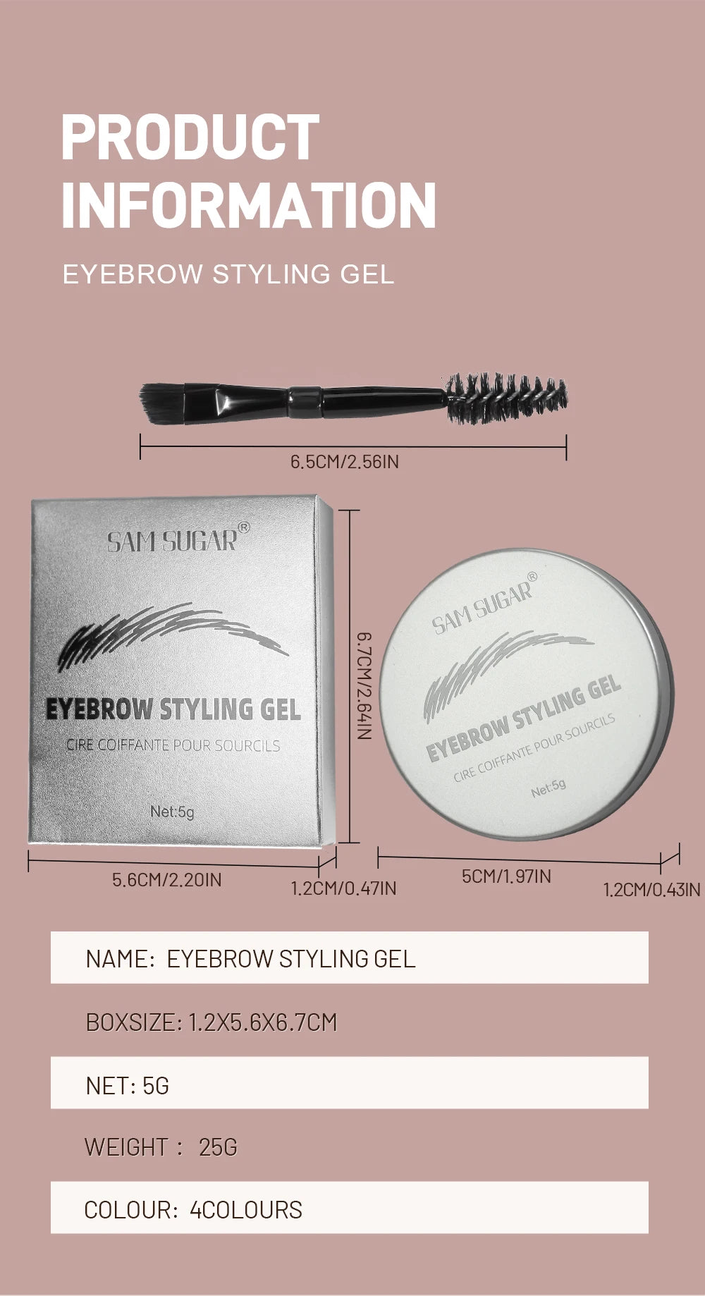 3D Wild Eyebrow Gel Wax Brow Styling Soap Tint Eyebrows Enhancers Brows White Brown Makeup Black Cosmetic Tool Makeup