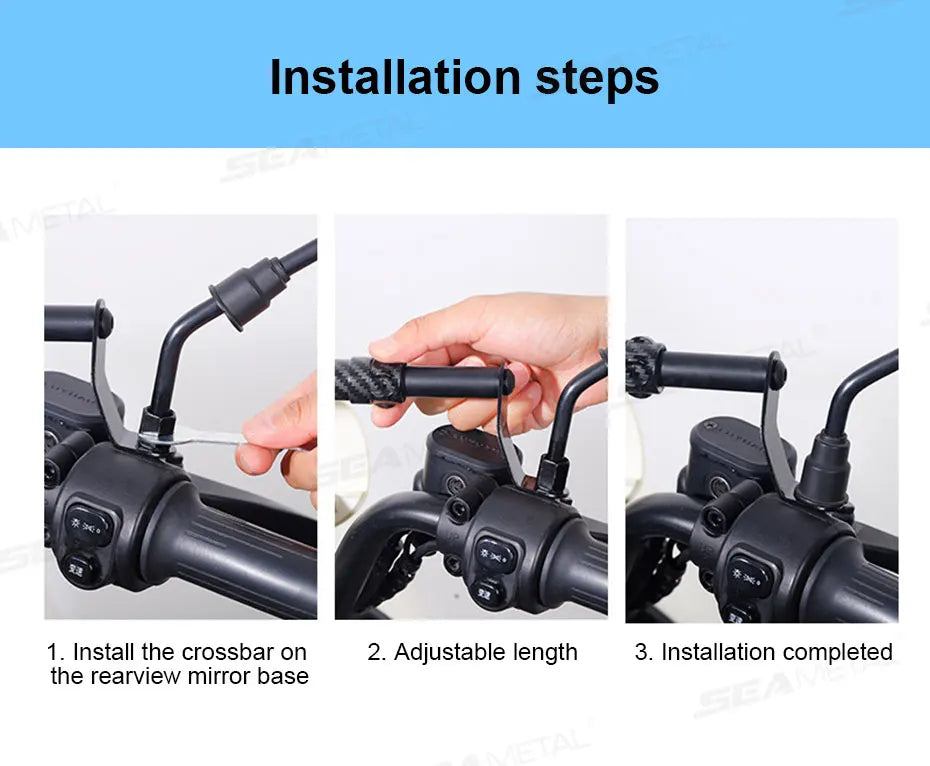BLALION Motorcycle Handlebar Cross Bar Reinforced Thick Handlebar Pull Rod Front Balance Bar Reinforced Moto Modifiable Parts