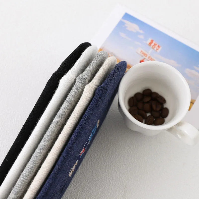 Socks Women's Shallow Mouth Korean Cute Little Bear Socks Cartoon Shallow Mouth Cotton Socks Summer Thin Anime Boat Socks