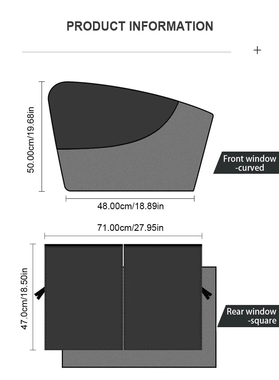 BLALION Double Layer Car Sun Shade Side Window Curtain Uv Protection Mesh Curtains Mesh Sun Shade Cover Magnetic Mosquito Net