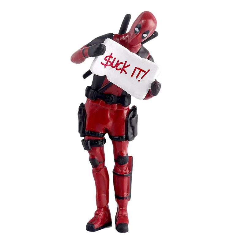 6 Desk Decoration Deadpool Car Home Office Marvel 8cm X-MAN Funny Cute Figure Kids Model Toys