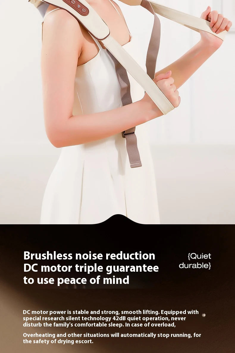 Neck and Shoulder Massager Wireless Shoulder and Back Kneading Massage Shawl Trapezius Neck Cervical Masajeador