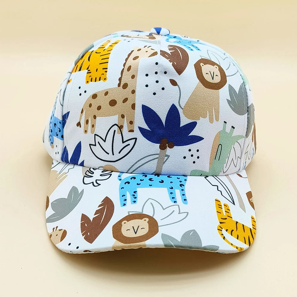 New Cartoon Animal Summer Baby Baseball Cap for Boys Girls Travel Sun Hat for Kids Children Beach Sun Cap Accessories