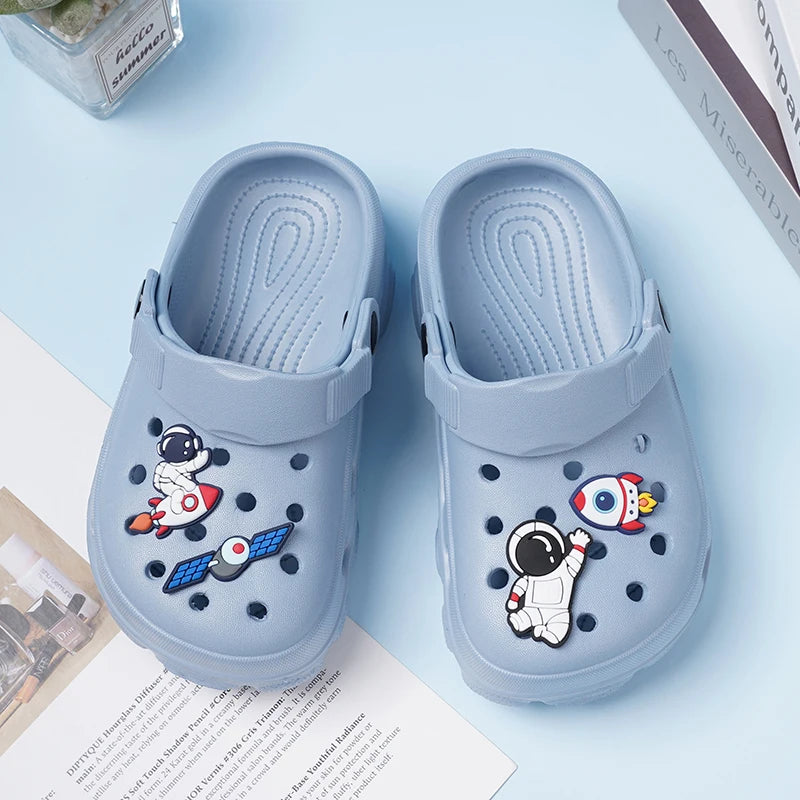 New Summer Sandals 3-15 Years Children's Slippers Baby Girls Shoes Non-Slip Clogs Cartoon Cute Infant Girls Sandals Boys Shoes