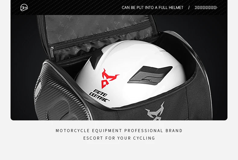 MOTOCENTRIC 20L Waterproof Motorcycle Back Seat Bags Reflective Design Motorbike Touring Tail Bag Moto Rear Seat Bags Saddlebags