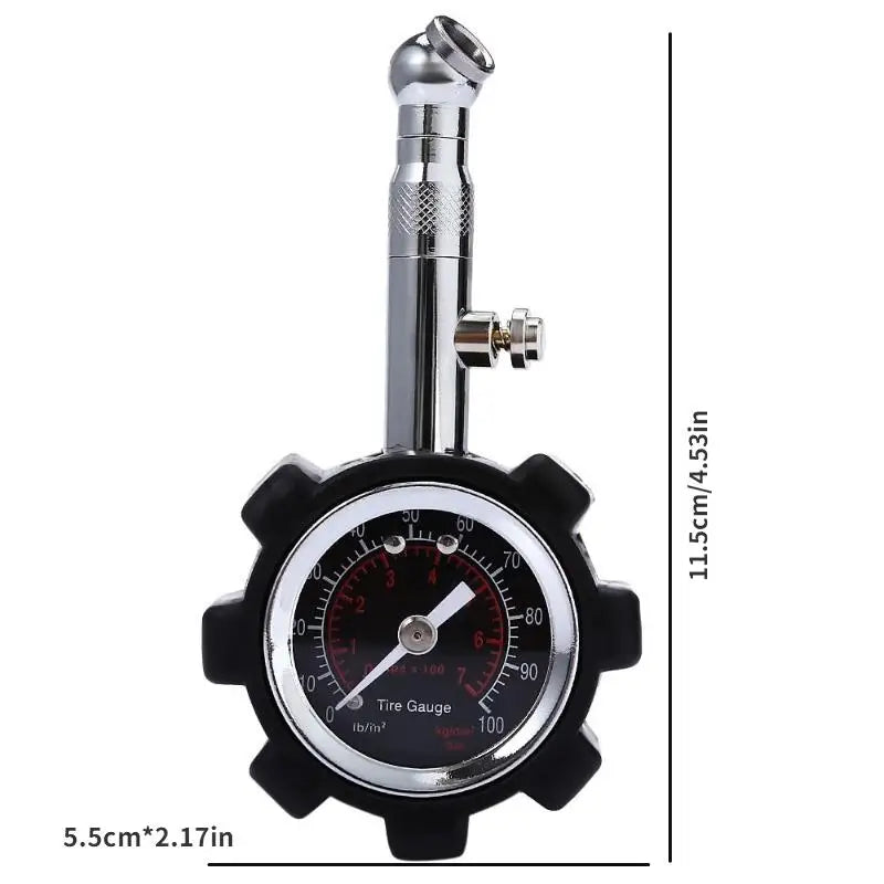 High Accuracy Tire Pressure Gauge Black 100 Psi for Accurate Car Air Pressure Tyre Gauge for Car Truck and Motorcycle