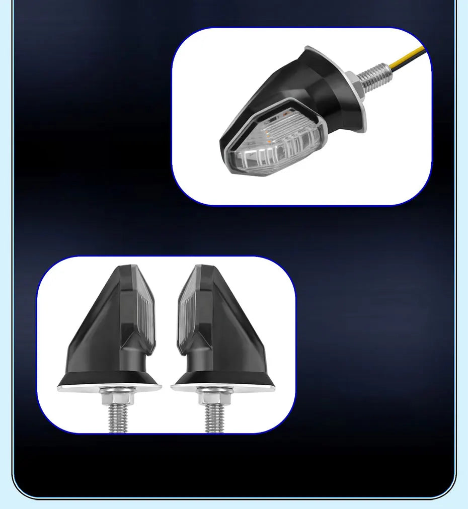 BLALION 2PCS Motorcycle Turn Signal Light LED Amber Lamp Turn Signals Indicators Flashers 12V Flasher Lamp Motorbike Accessories