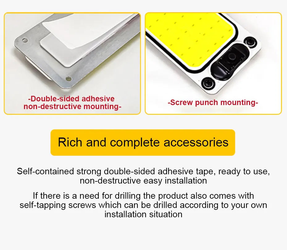 BLALION LED Car COB Light Interior Readling Lamp for Truck Van Boat Dome Lights High Brightness Panel Bulb with Switch 12V-24V
