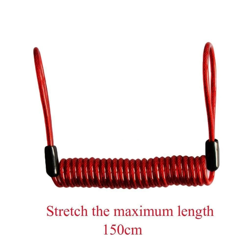 BLALION 120-150cm Safety Disc Brake Anti-theft Security Reminder Motorcycle Alarm Bold Spring Cable Helmet Wire Bike Lock Rope