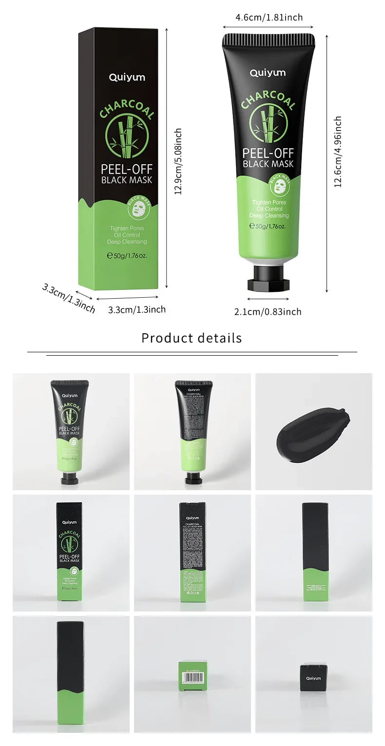 Bamboo Charcoal Fiber Mask Blackhead Removal Deep Mask Deep Cleansing Cleansing Exfoliating Mask Treatment 50g