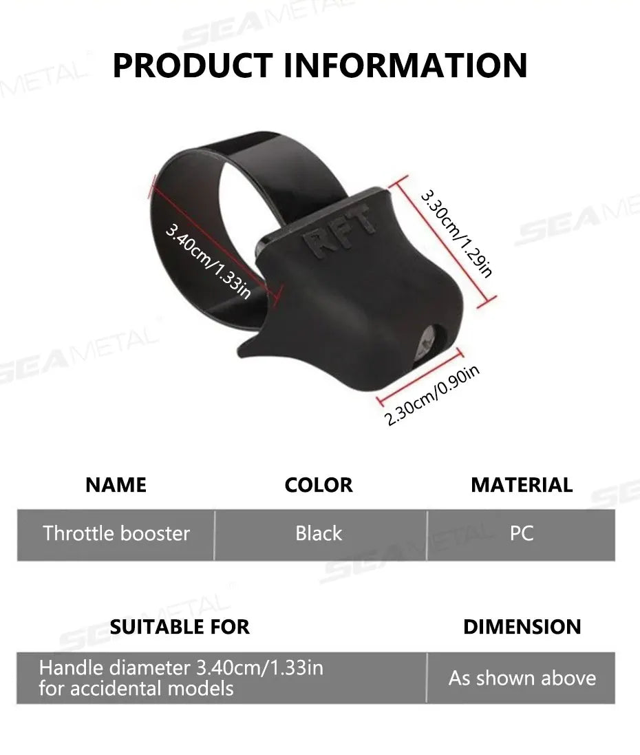 BLALION Motorcycle Throlette Holder Cruise Assist Control Wrist Rest Accelerator Booster Non-Slip Electric Less 34mm Handlebar