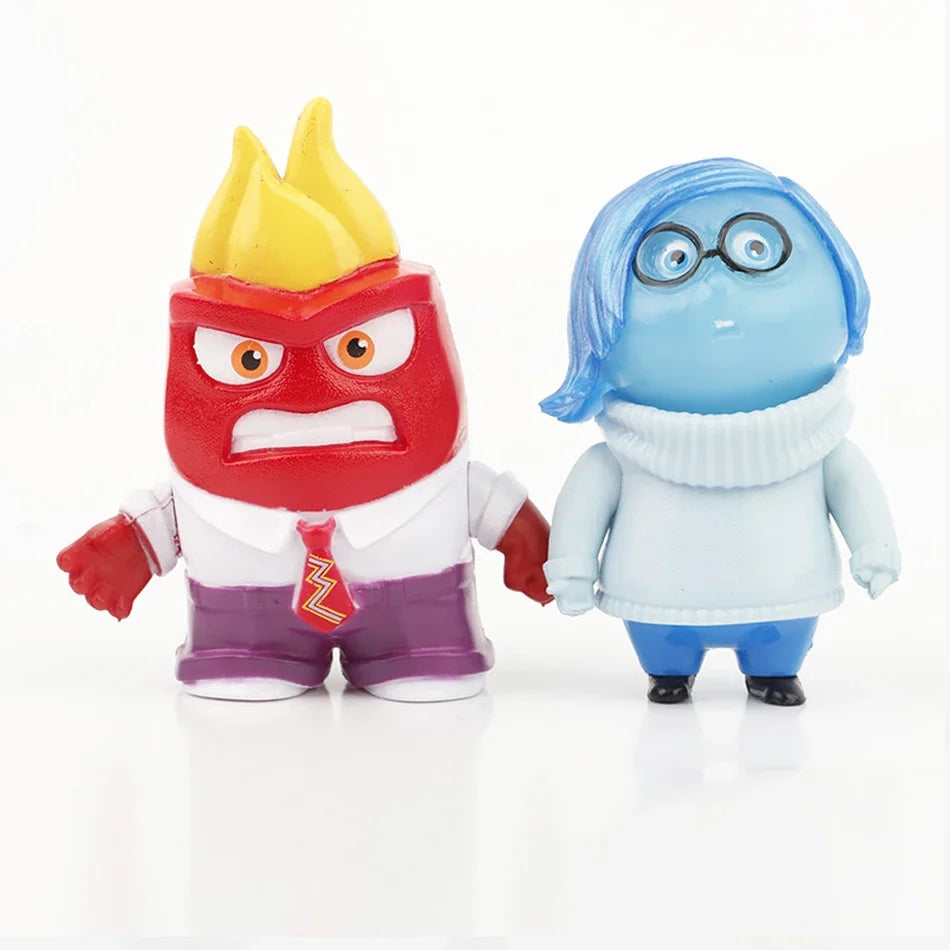 5/6pcs Disney Inside Out Kids Toy Figure Sadness Joy Anger Action Doll Toy Cake Decorative Desk Ornament Kid Birthday Gift