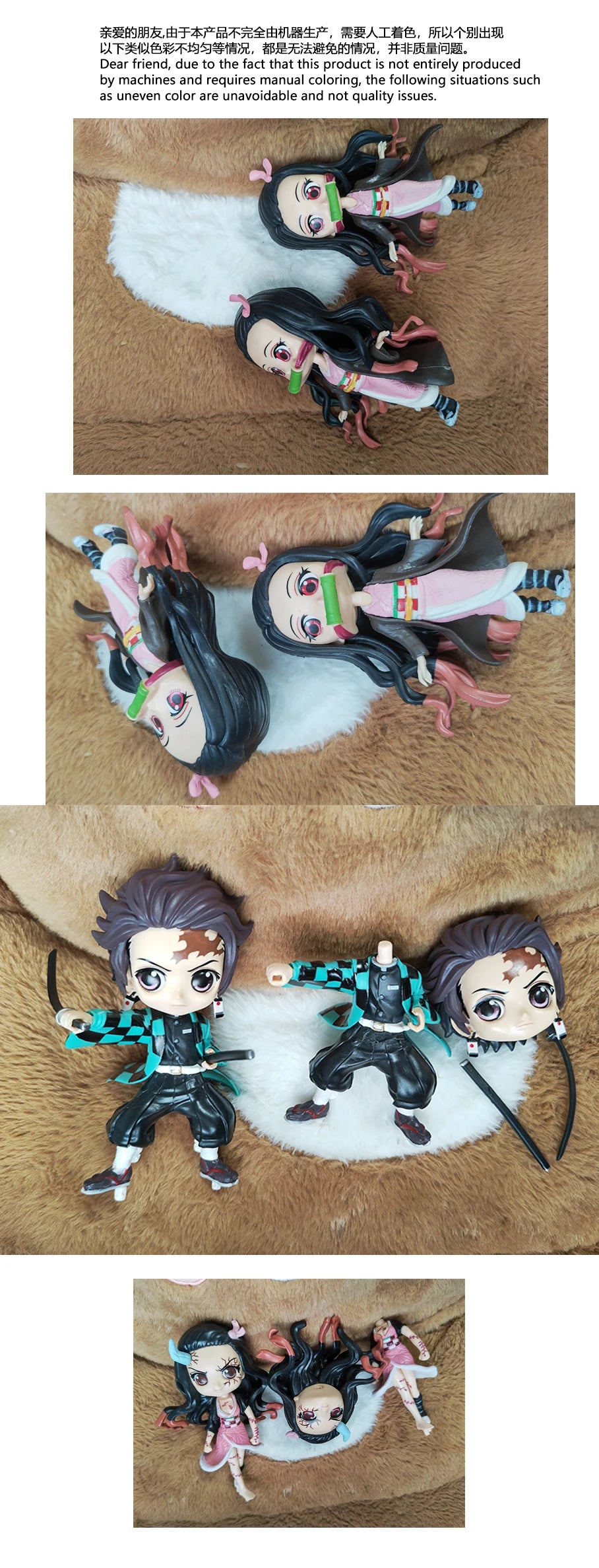 Anime Demon Slayer Action Figurine Kimetsu No Yaiba Figure Kamado Tanjirou Nezuko Agatsuma Zenitsu PVC Model Doll Toys