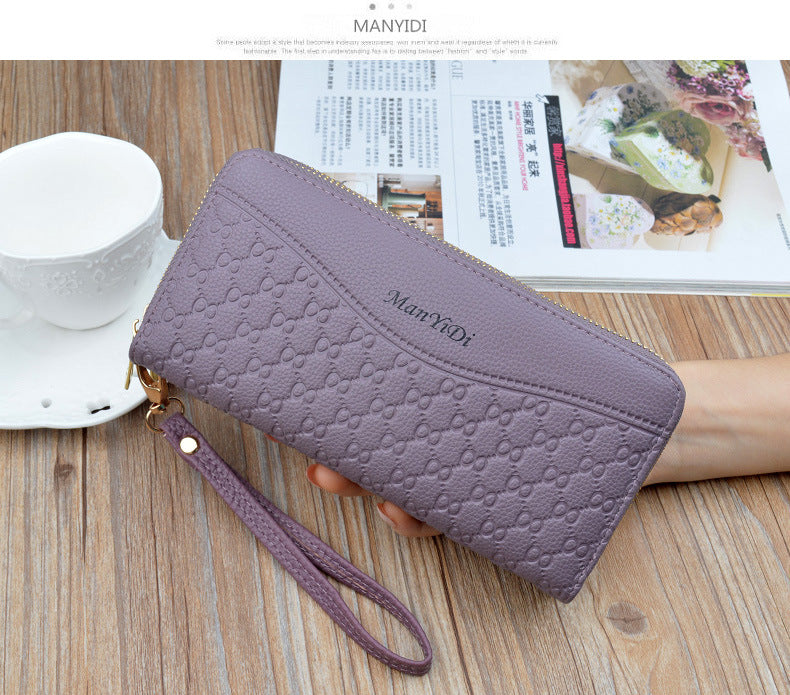 New Long Women's Wallet Female Purses Tassel Coin Purse Card Holder Wallets Double Zipper Pu Leather Clutch Phone Bag