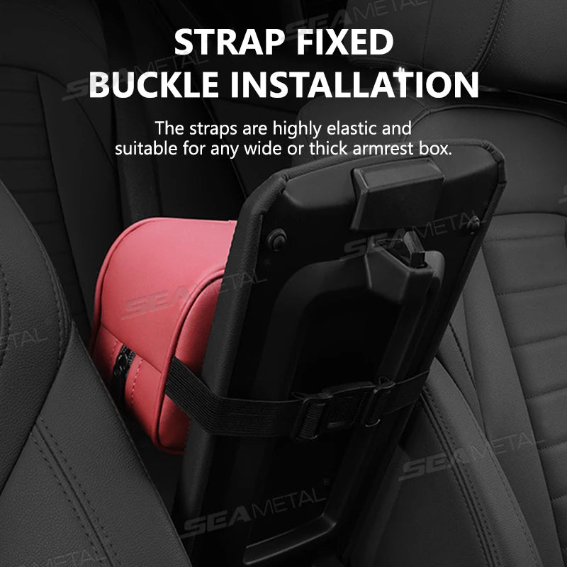 BLALION Car Tissue Box Holder Nappa Leather Car Center Console Armrest Napkin Box Sun Visor Backseat Tissue Case with Fix Strap