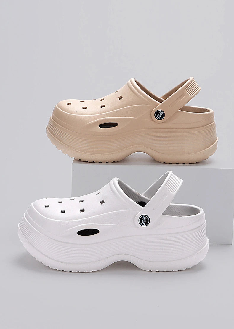 Chunky Platform Clogs Sandals for Women 2024 Summer Non-Slip Beach Slippers Woman Thick Bottom Eva Wedges Sandles Garden Shoes