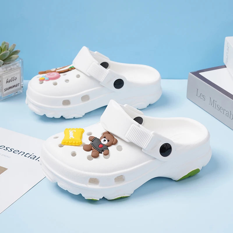 New Summer Sandals 3-15 Years Children's Slippers Baby Girls Shoes Non-Slip Clogs Cartoon Cute Infant Girls Sandals Boys Shoes