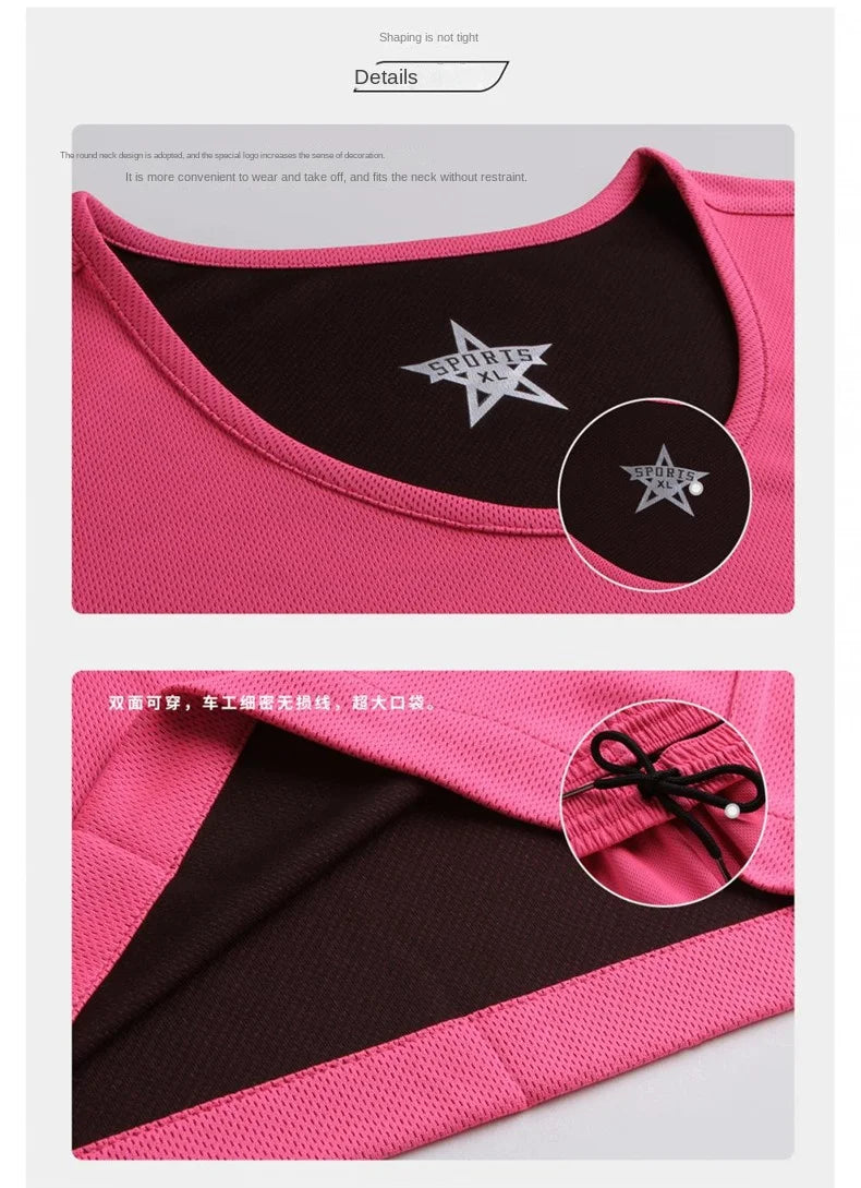 NASA GISS Double sided Basketball Suit Ice Silk Sports Set Men's Summer Quick Drying Men's Running and Fitness Sleeveless T-shir