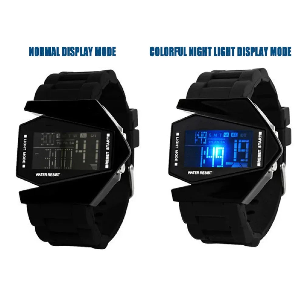 Kegllect Men Digital Watch Life Waterproof Multifunctional Time Date Alarm Luminous Sports Watches