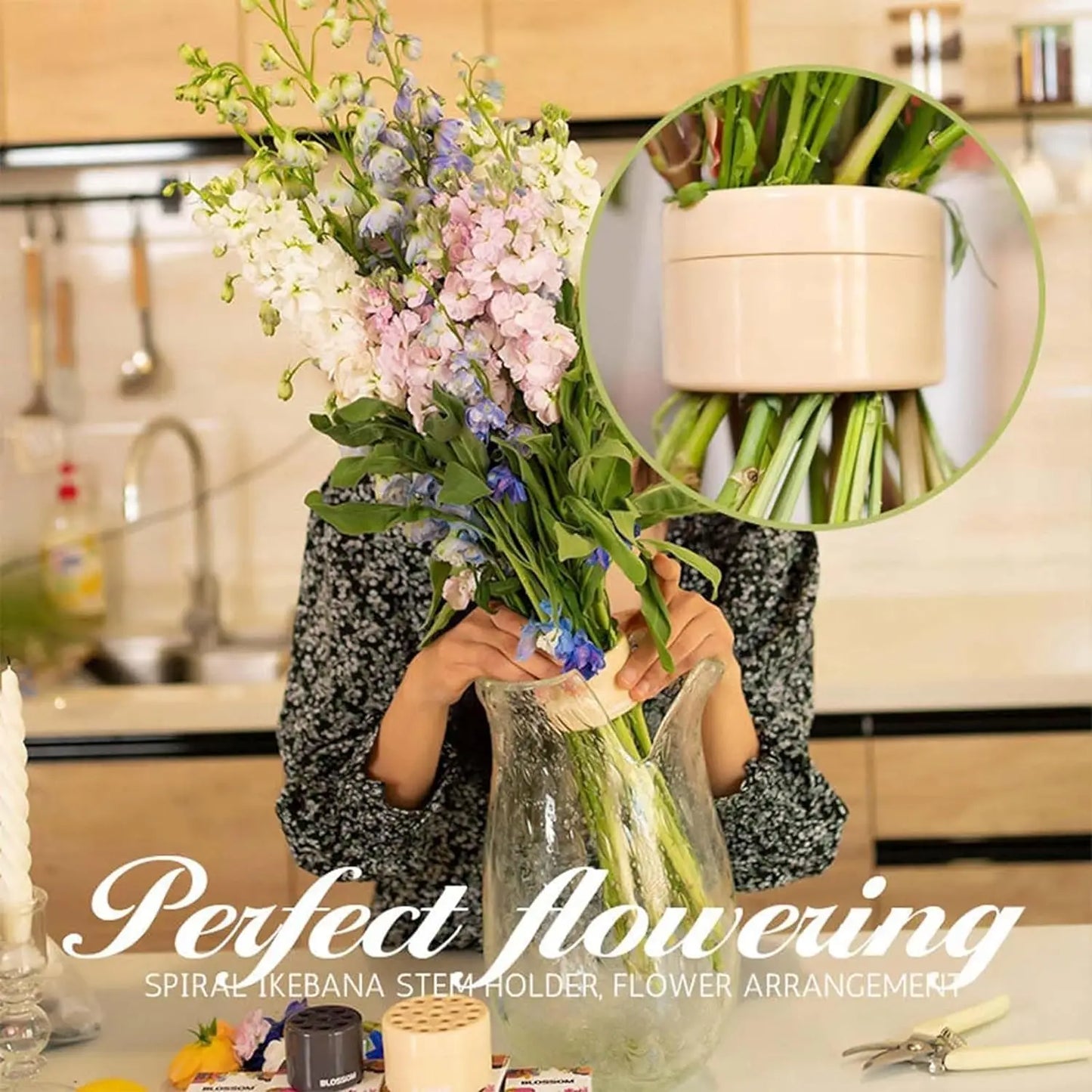 Spiral Flower Stand Ring Spiral Flower Pole Stand Bottle Flower Stand Spiral Diy Bouquet Twist Floral Stand Flower Stand