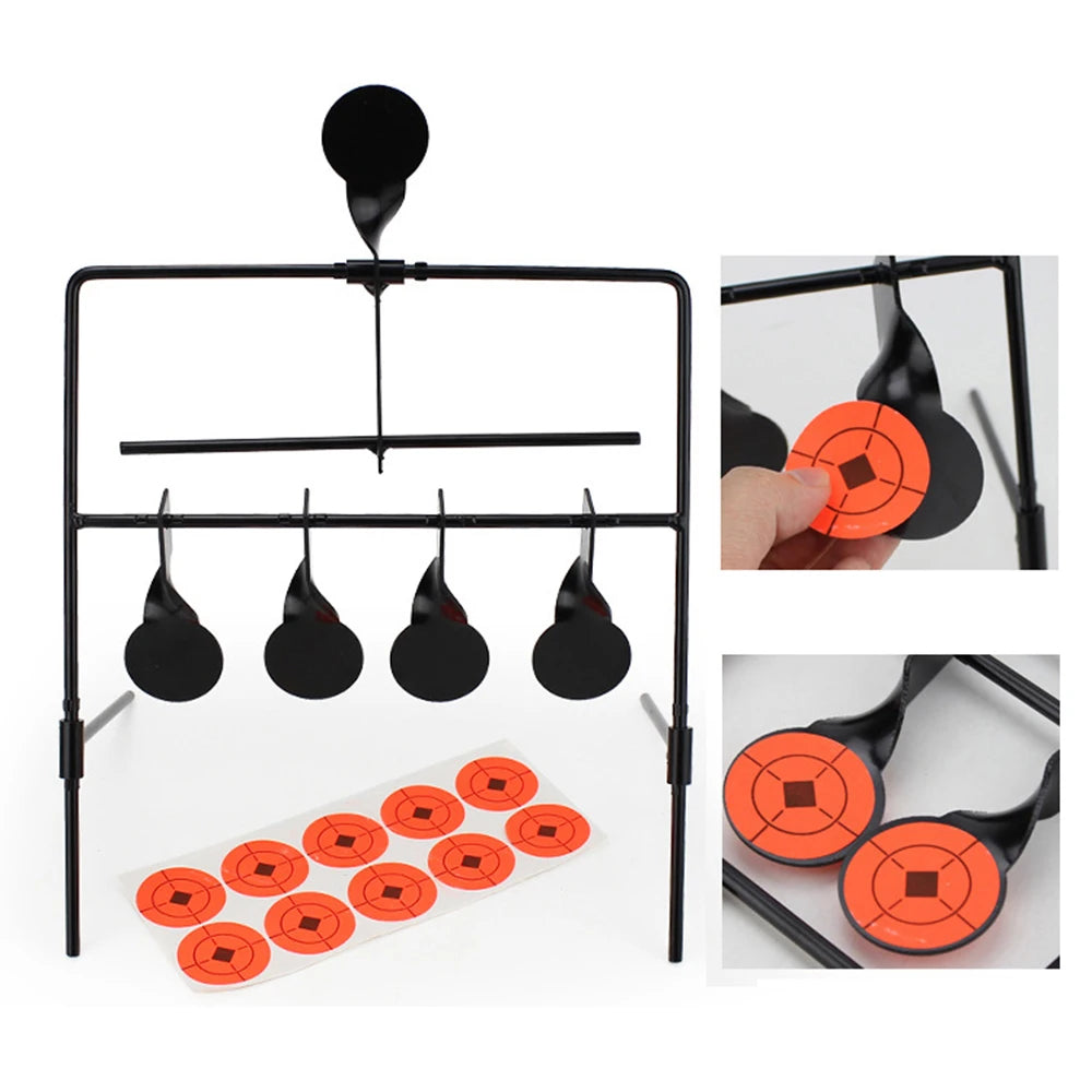 Rotating Target Reset Shooting for Rifle Pistol CS Outdoor Hunting Training Aim Practice Accessories Wind Chime Shooting Target