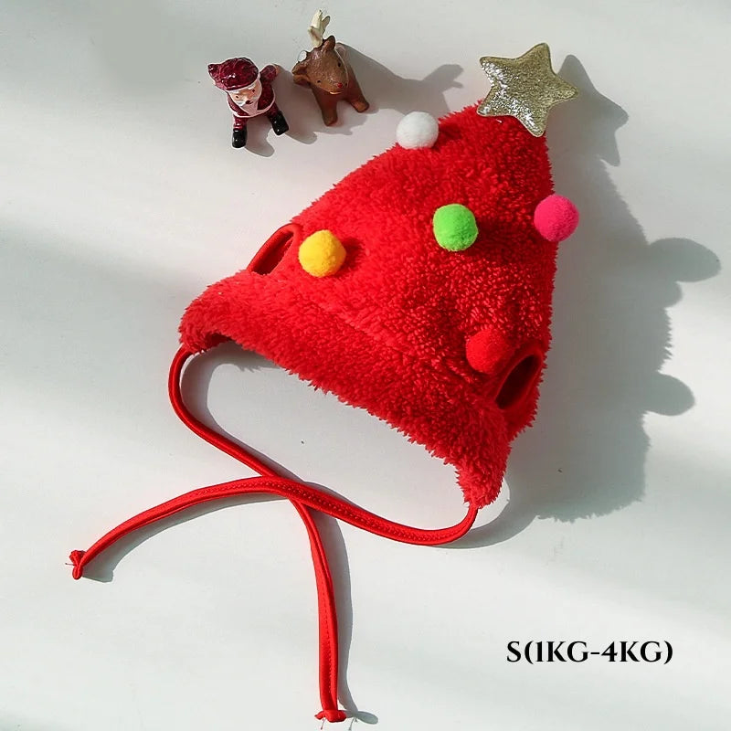 Christmas Pet Hat Cute Cartoon Antlers Saliva Towel for Dog Cat Dress Up Supplies Scarf Autumn and Winter Clothes Pet Accessory