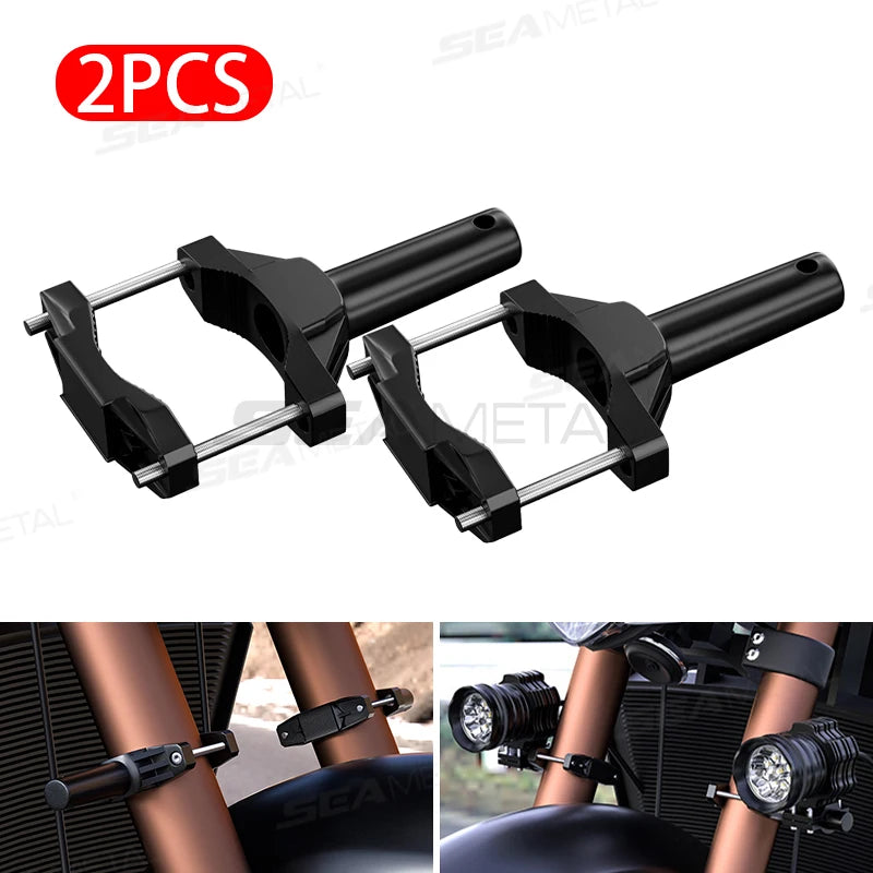 BLALION Universal Mount Bracket For Motorcycle Bumper Modified Headlight Stand Spotlight Extension Pole Frame Extension Bracket