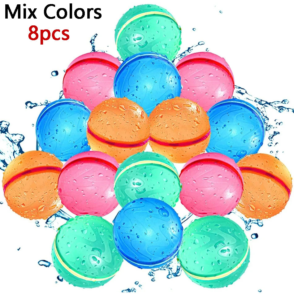 Reusable Water Balloons Magnetic Quick Fill Water Balloon Refillable Self Sealing Water Bomb Splash Balls for Kids Swimming Pool