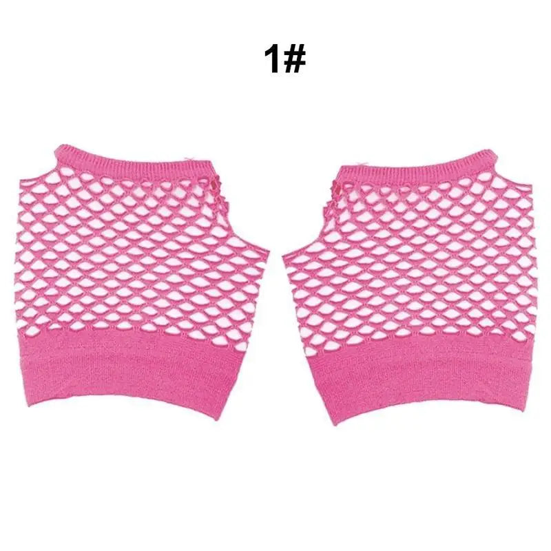 1 Pair Short Fishnet Fingerless Gloves Gloves Party Gloves Fishnet Gloves