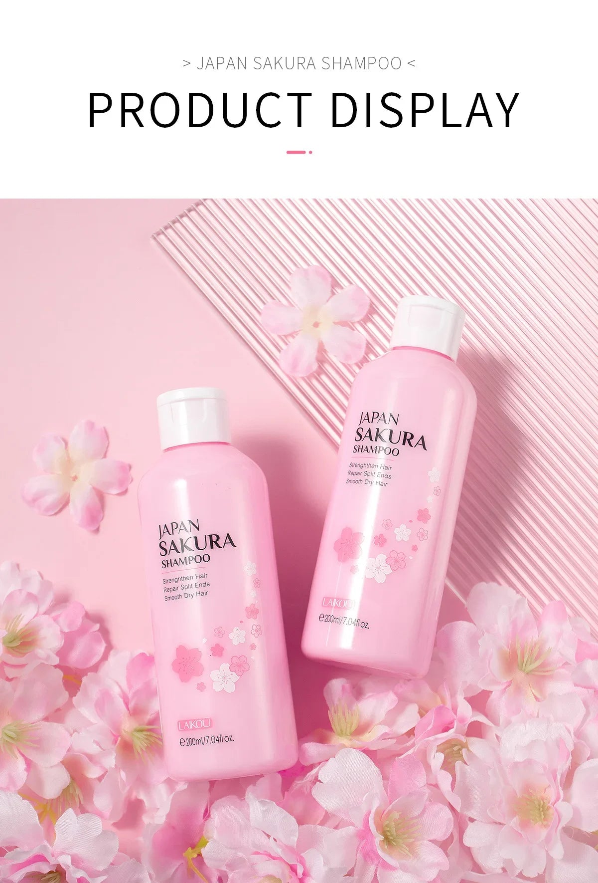 LAIKOU Sakura Shampoo Hair Conditioner Repair Damaged Moisturizing Nourishing Anti Dandruff Oil Control Shampoos Cleansing Care