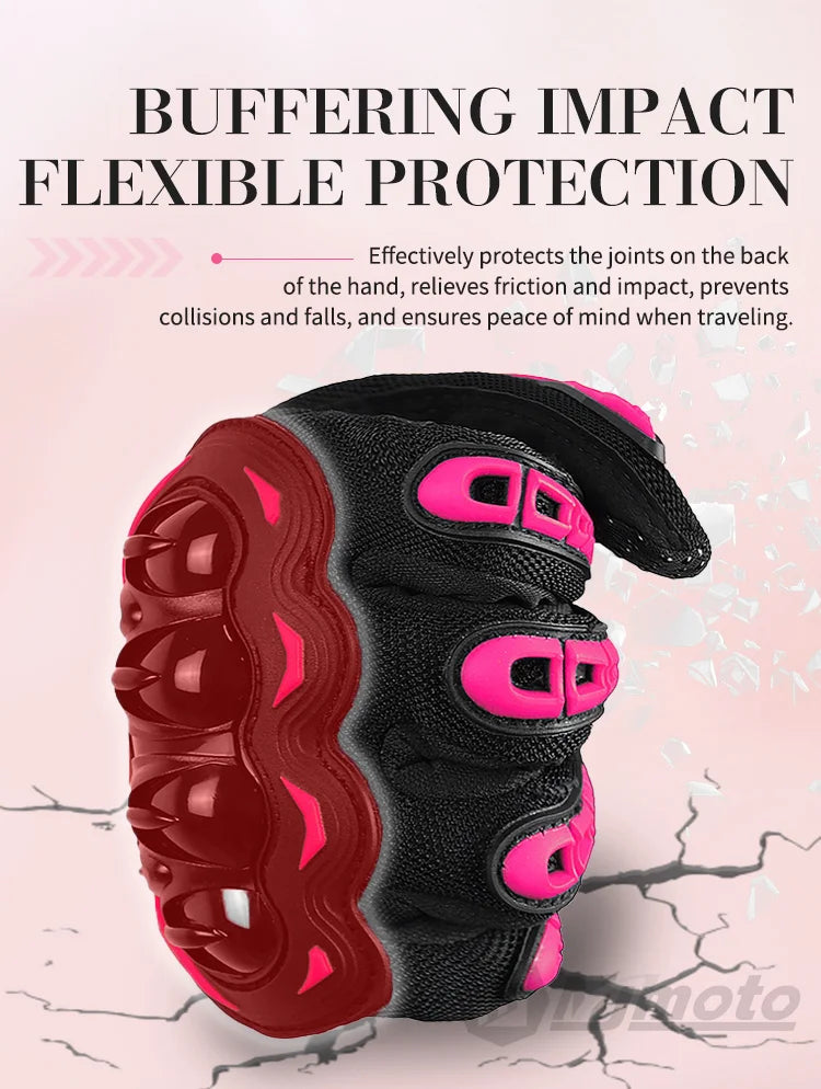 Suomy Lady Pink Motorcycle Gloves Summer Women Breathable Motocross Racing Gloves Motorbike Bicycle Cycling Moto Gloves Female