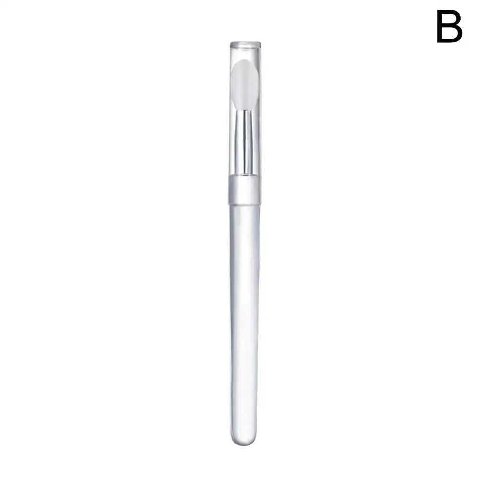Upgrade Silicone Lip Brush Portable Round Head Lip Brush Professional Mini Concealer Smudge Brush With Cover Makeup Brush