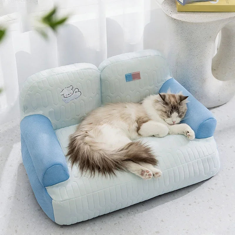Cats Beds Summer Cooling Pet Bed Kitten Cushions Goods Houses Dog Mat Basket Accessory House Habitats Accessories PuppyThings