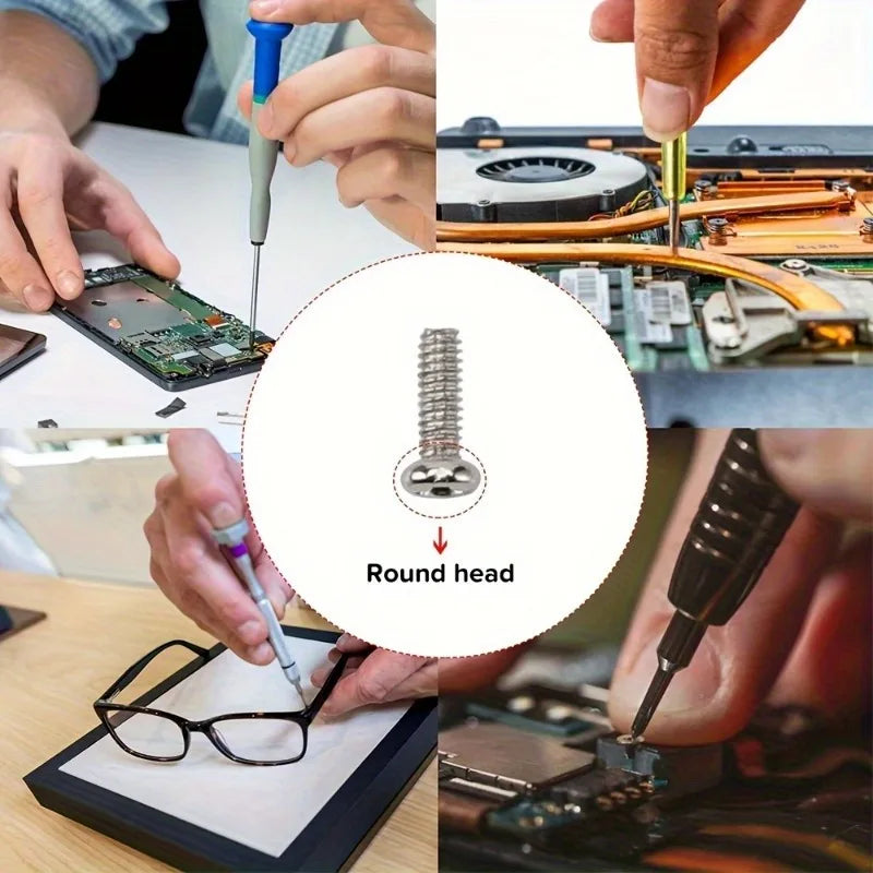 500Pcs Mini Screws Set Micro Laptop Computer Screw Sunglass Watch Tablet Glasses Repair Screws Hardware Tools