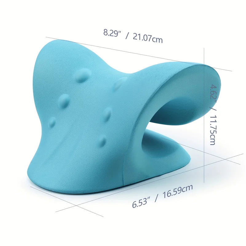 Neck Massage Pillow Neck Shoulder Cervical Chiropractic Traction Device Massage Pillow for Pain Relief Spine Correction