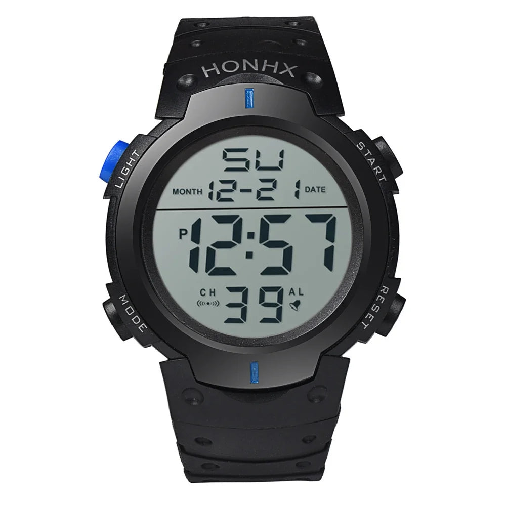 Kegllect Men Sports Digital Watch Waterproof Silicone LED Stopwatch Date Rubber Band Wrist Watches